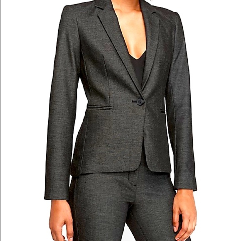 Express Textured Button Front Blazer Nwt In Light… - image 1